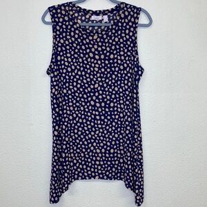 Logo Layers Printed Sheer Mesh Tank Top Size Large